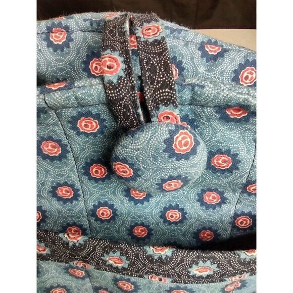 Beautiful and Unique Blue and Red Fabric Purse - Picture 6 of 15